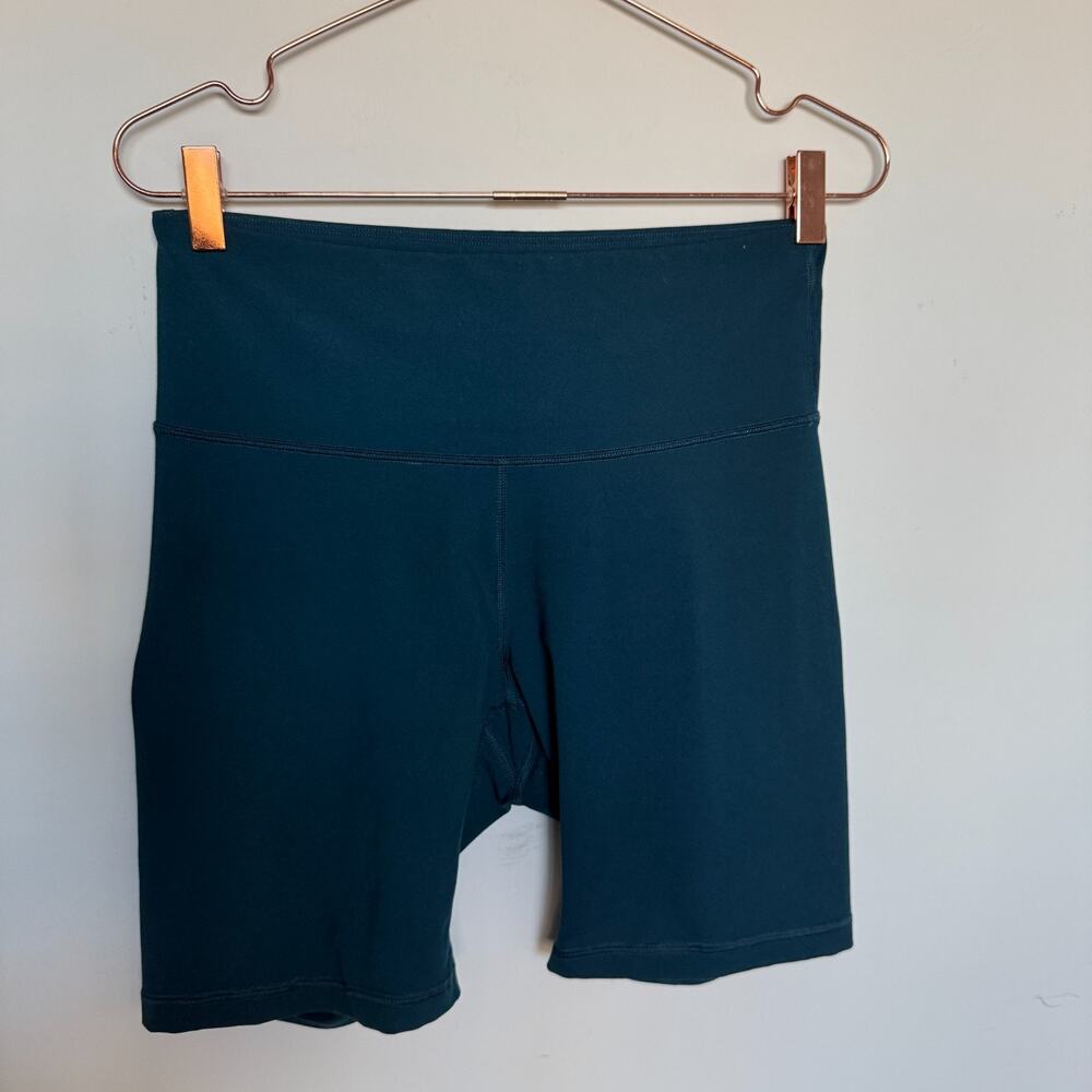 Old Navy Active Women Bike Shorts Large Blue High Waist Workout Running Yoga Gym